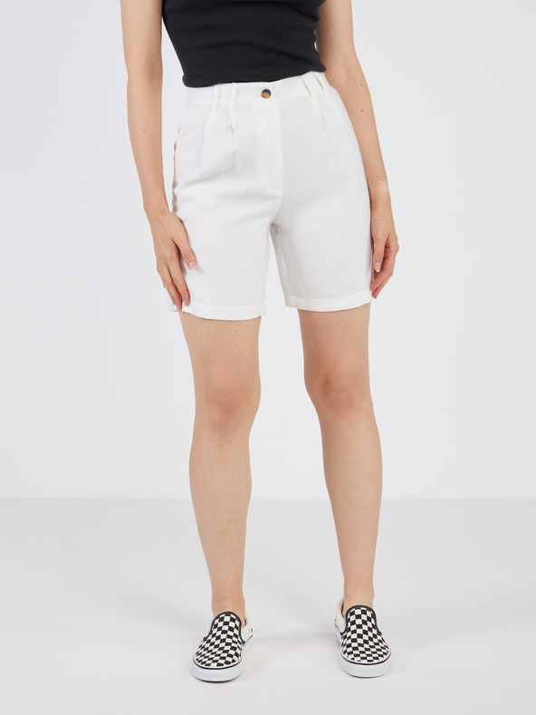 Jacqueline de Yong Бели къси панталони с широки крачоли JDY Tomika