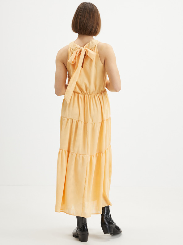 Pieces Оранжева макси рокля Pieces Valentine