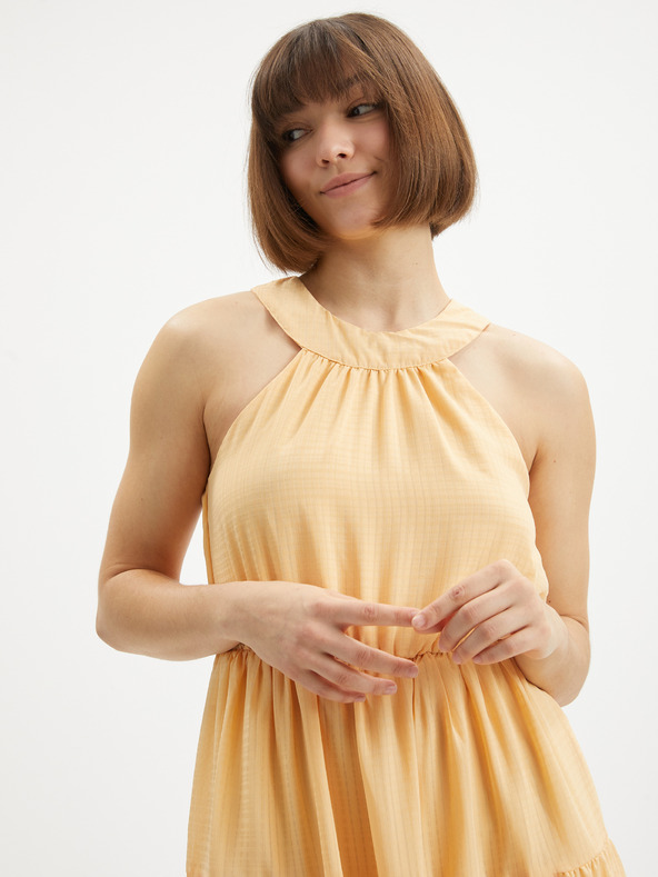 Pieces Оранжева макси рокля Pieces Valentine