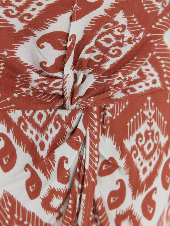 Trendyol Плажна пола с бели и тухлени шарки Trendyol