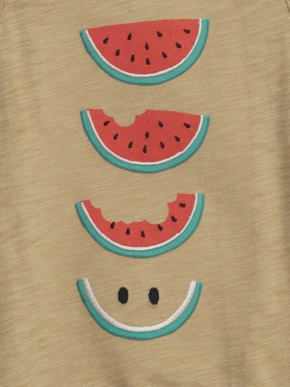 GAP Бебешки памучен потник диня GAP