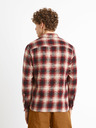 Celio Червена мъжка карирана риза Celio Camulto