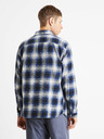 Celio Синя мъжка карирана риза Celio Camulto