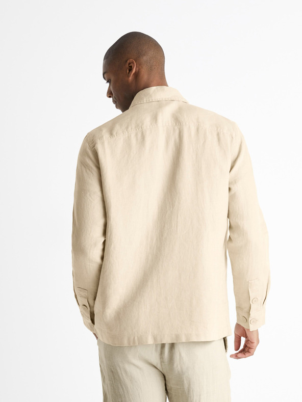 Celio Бежова ленена блуза Celio Baston