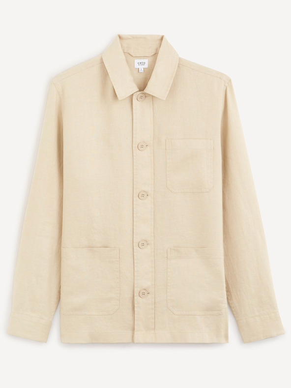 Celio Бежова ленена блуза Celio Baston