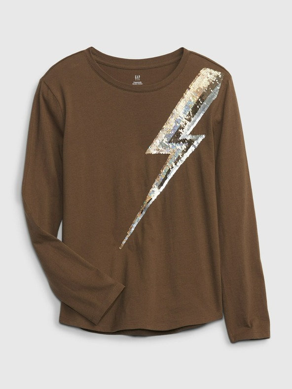 GAP Детска органична тениска с принт GAP