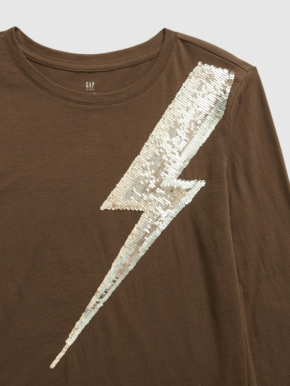 GAP Детска органична тениска с принт GAP