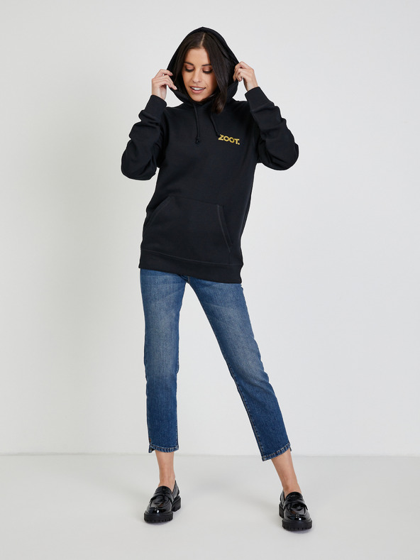 ZOOT.collab Черна унисекс качулка ZOOT