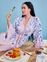 ZOOT.collab Розов дамски халат на цветя от колекцията BESKY by ZOOT