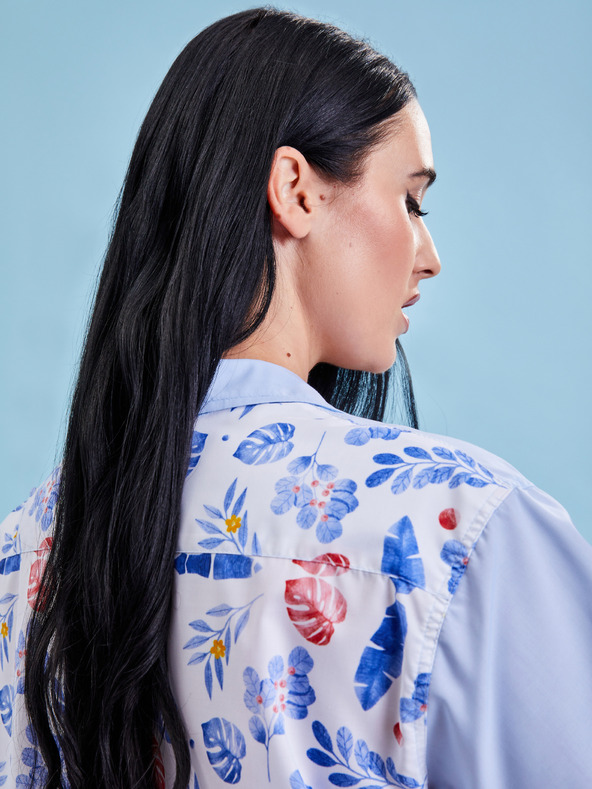 ZOOT.collab Синя дамска риза с цветен гръб от колекцията BESKY by ZOOT