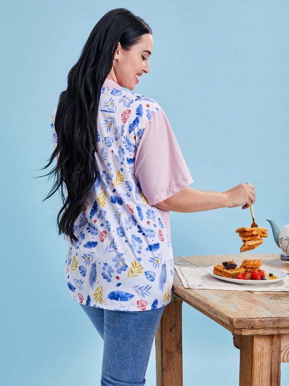 ZOOT.collab Розова дамска риза с цветен гръб от колекцията BESKY by ZOOT