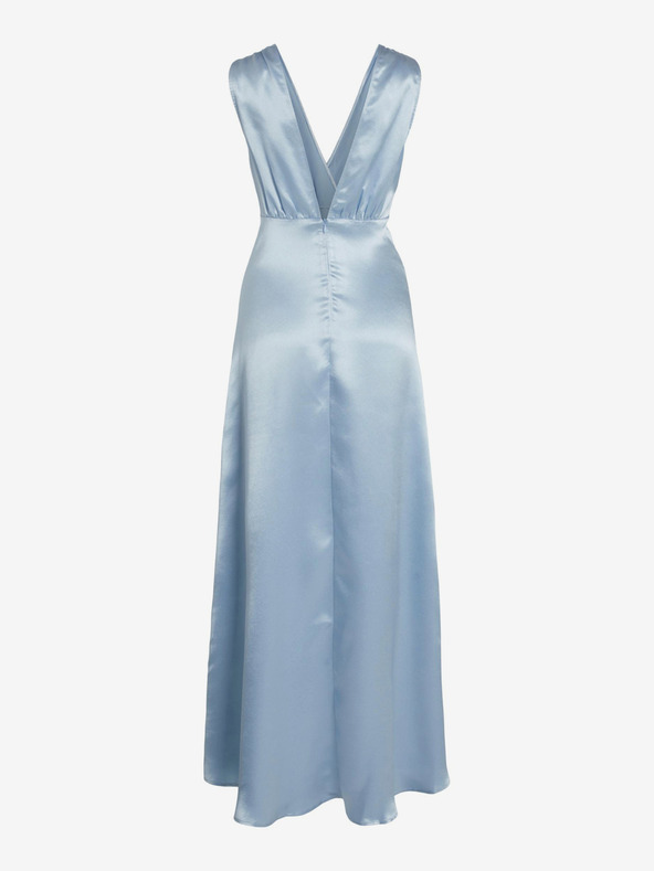 Vila Светлосиня дамска сатенена макси рокля VILA Sittas