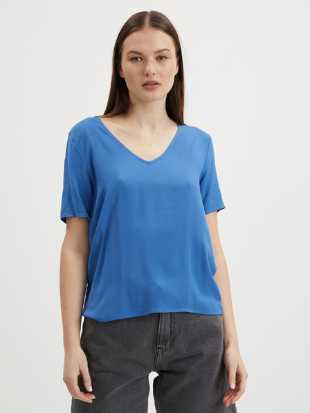 Vila Синя дамска основна риза VILA Paya