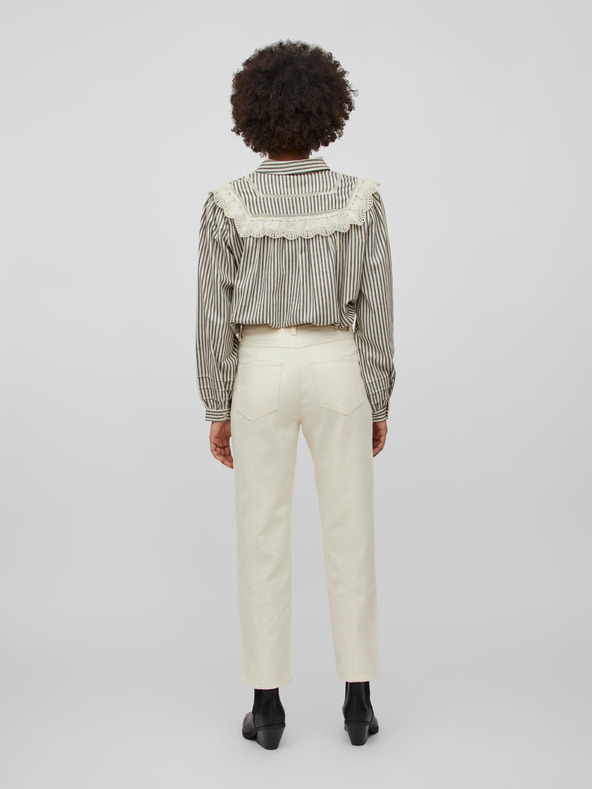 Vila Кремави дамски дънки с права кройка VILA Orys