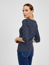 Orsay Тъмносиня дамска тениска с десен ORSAY
