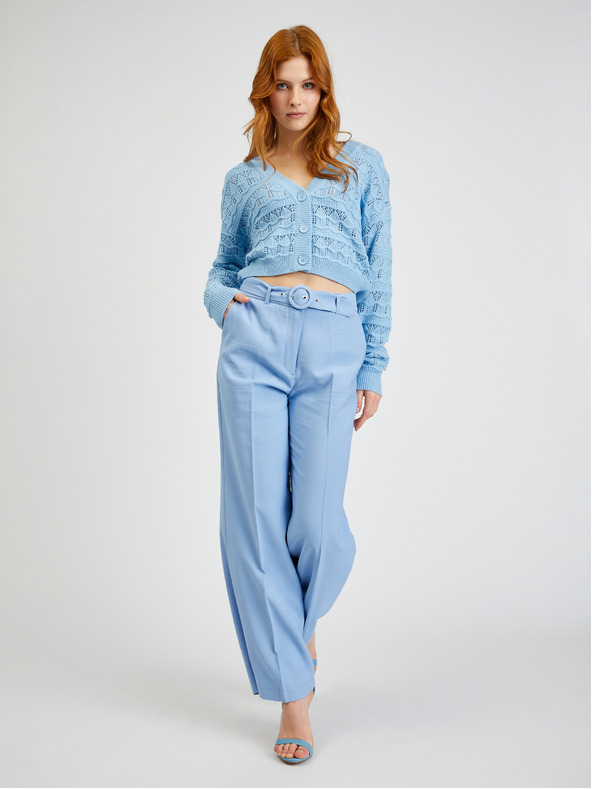 Orsay Светлосиня дамска жилетка с десен ORSAY