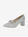 Caprice Светлосиви дамски кожени обувки Caprice