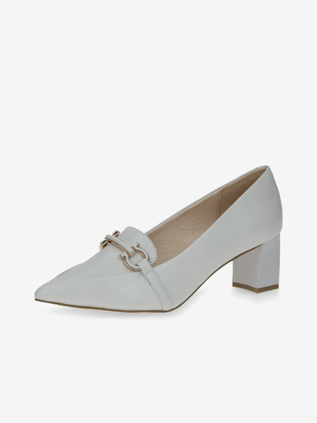 Caprice Светлосиви дамски кожени обувки Caprice