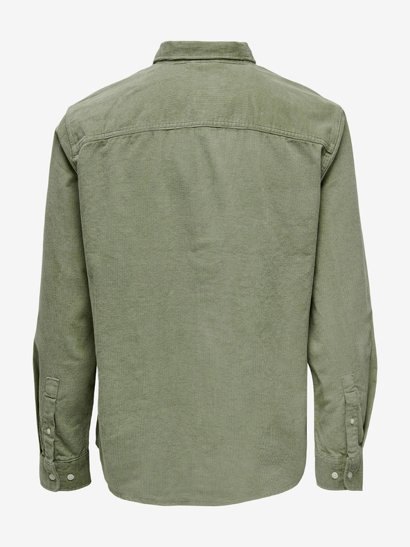 ONLY & SONS Зелена мъжка велурена горна дреха ONLY & SONS Alp