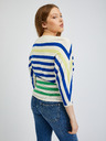 Orsay Синьо-кремав дамски пуловер на райе ORSAY