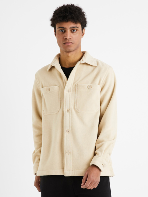 Celio Бежова мъжка горна риза Celio Dafleece