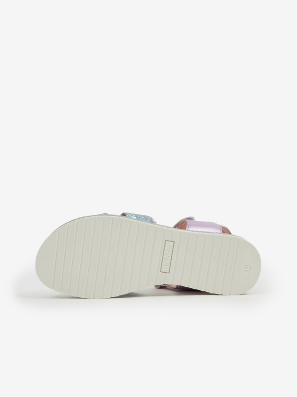 Richter Зелени и лилави момичешки сандали от металик Richter