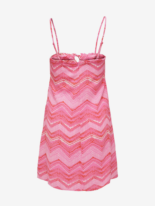 ONLY Розова дамска шарена рокля ONLY Nova