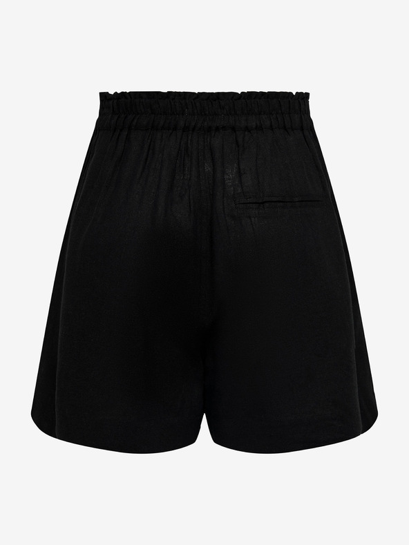 ONLY Черни дамски ленени къси панталони ONLY Tokyo