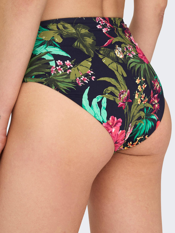 ONLY Зелено дамско бикини дъно с цветя ONLY Juliette