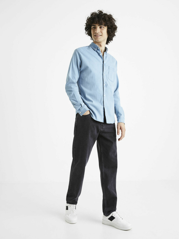 Celio Светлосиня мъжка дънкова риза Celio Cadeni