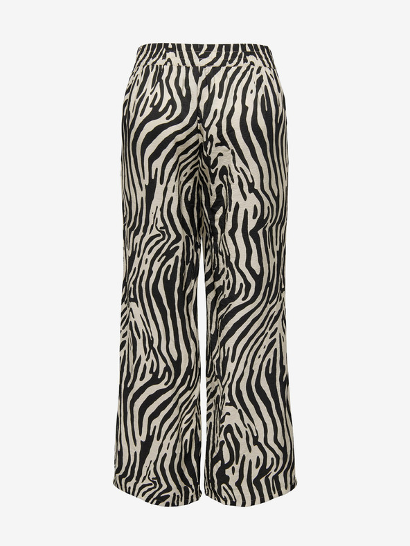 Jacqueline de Yong Черно-бежов дамски панталон с шарка JDY Camille