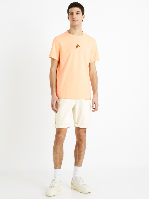 Celio Кремави мъжки дънкови шорти Celio Dojogdenbm