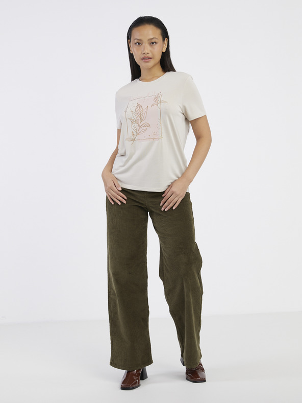 ONLY Бежова дамска тениска Само безплатно