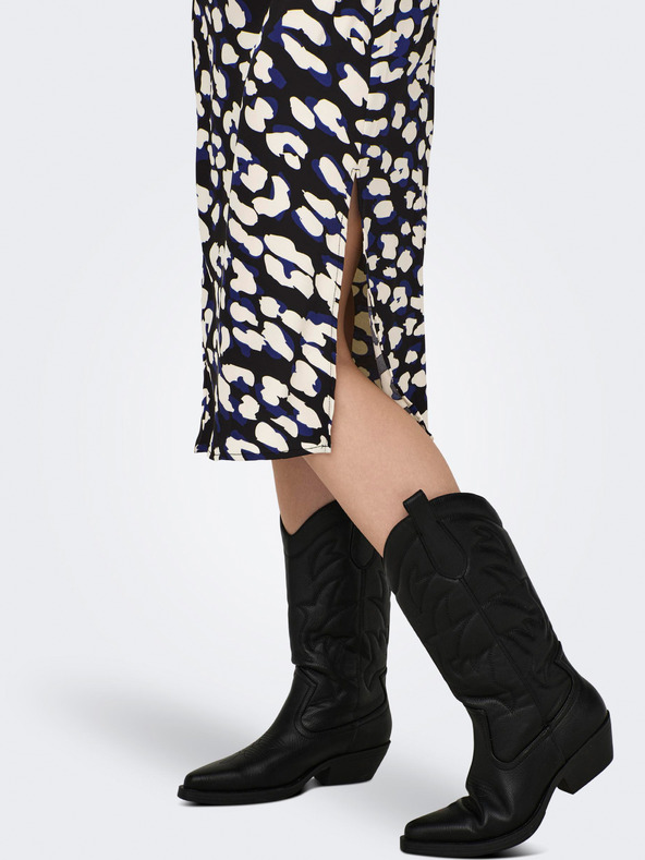 Jacqueline de Yong Кремаво-черна дамска шарена рокля JDY Urba