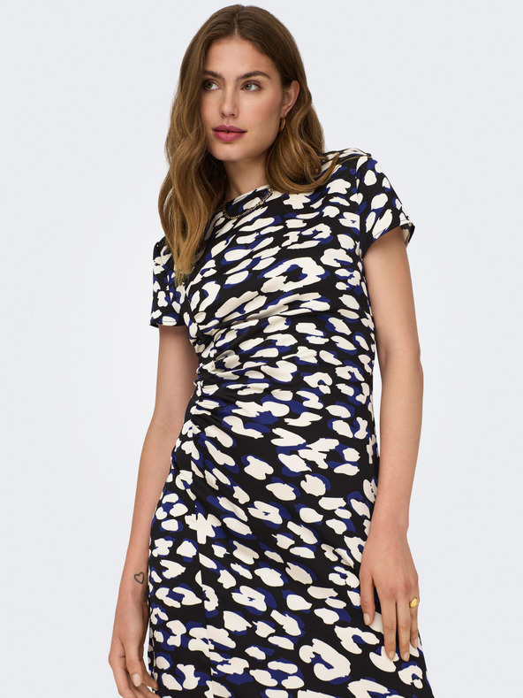 Jacqueline de Yong Кремаво-черна дамска шарена рокля JDY Urba