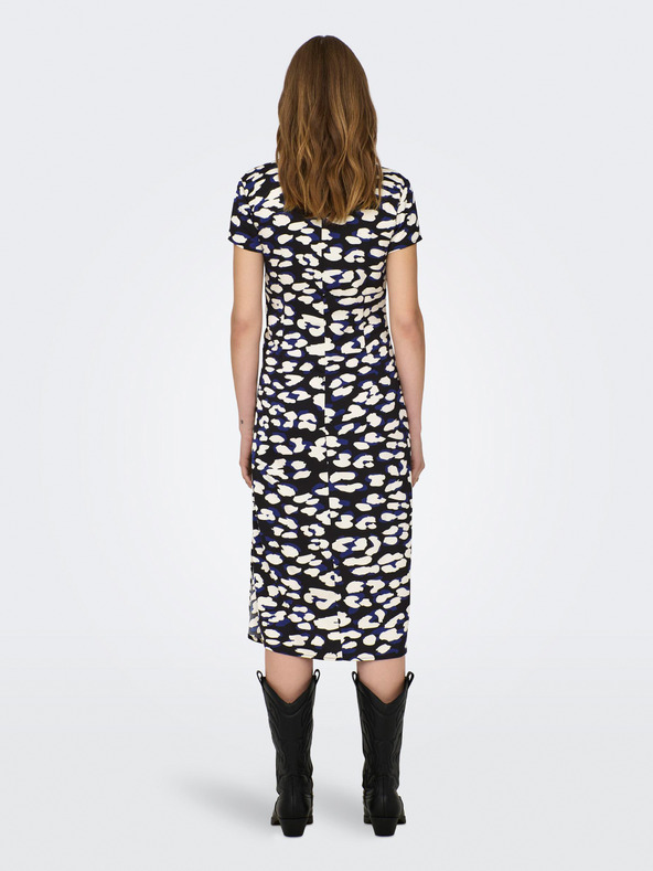 Jacqueline de Yong Кремаво-черна дамска шарена рокля JDY Urba