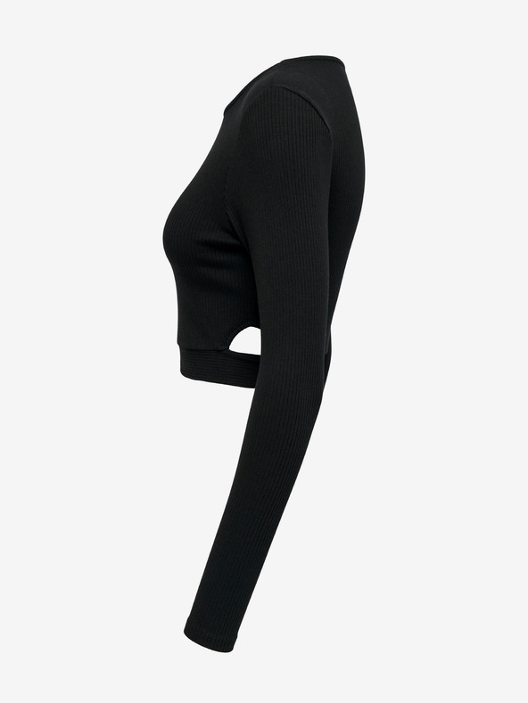 ONLY Черна дамска тениска с отвори ONLY Nikita