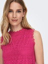 ONLY Тъмнорозов дамски топ с дантела ONLY Evie