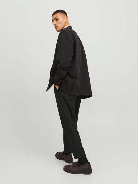 Jack & Jones Черни мъжки панталони Jack & Jones Karl с изрязани крачоли