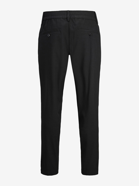 Jack & Jones Черни мъжки панталони Jack & Jones Karl с изрязани крачоли