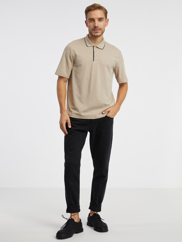Jack & Jones Jack & Jones Blamatt Бежова мъжка поло тениска