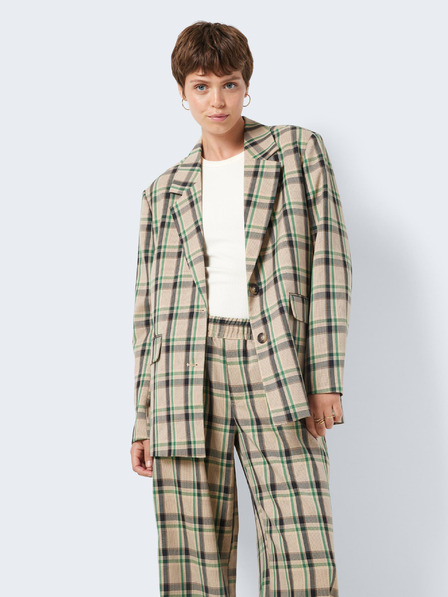 Noisy May Бежово дамско карирано яке Noisy May Laura