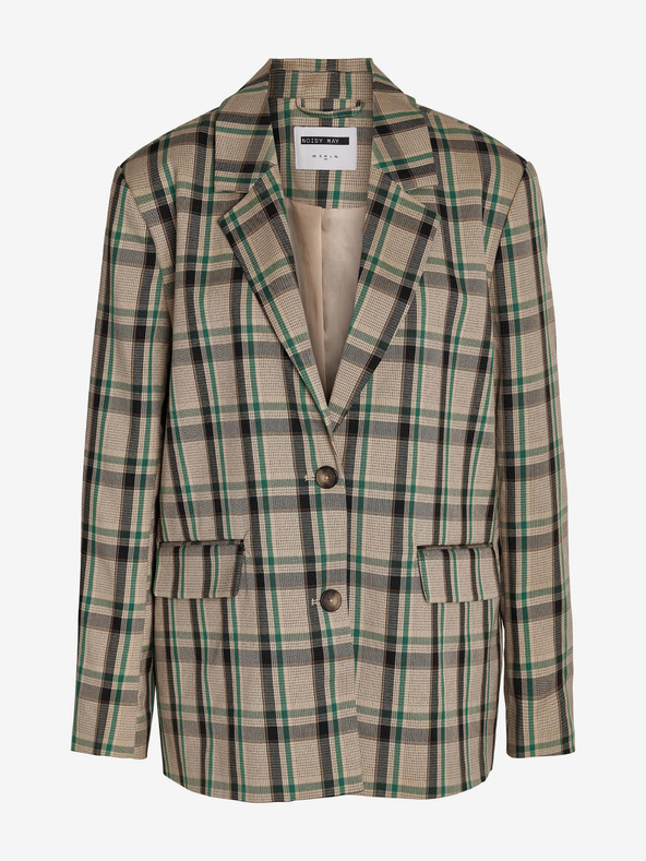 Noisy May Бежово дамско карирано яке Noisy May Laura