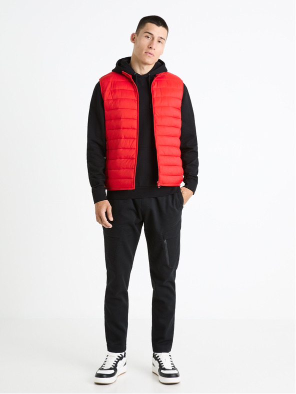 Celio Червена мъжка ватирана жилетка Celio Fulock