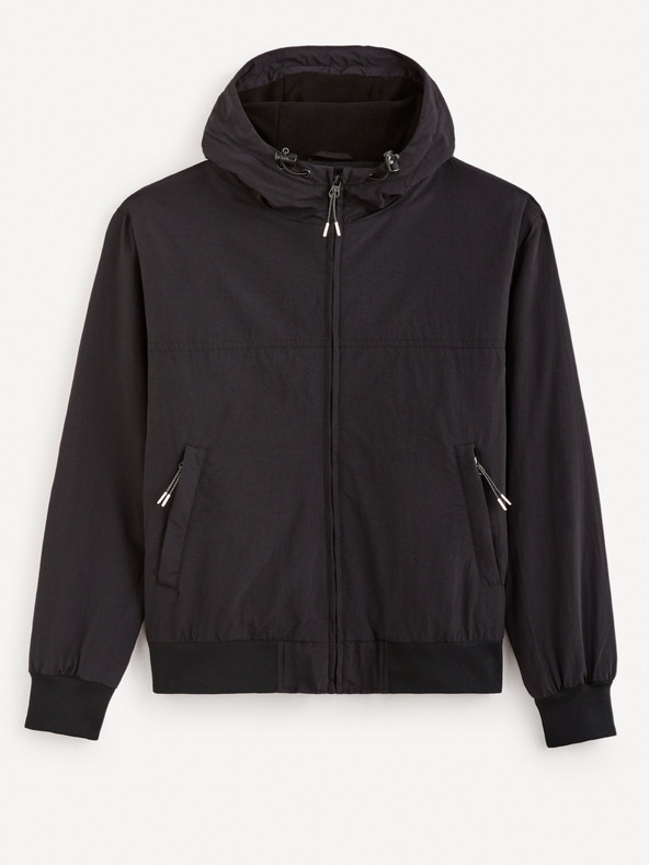 Celio Черно мъжко яке Celio Fuhoodie2