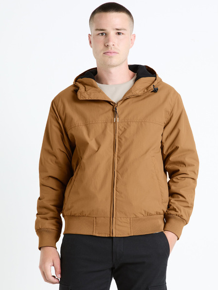Celio Кафяво мъжко яке Celio Fuhoodie2
