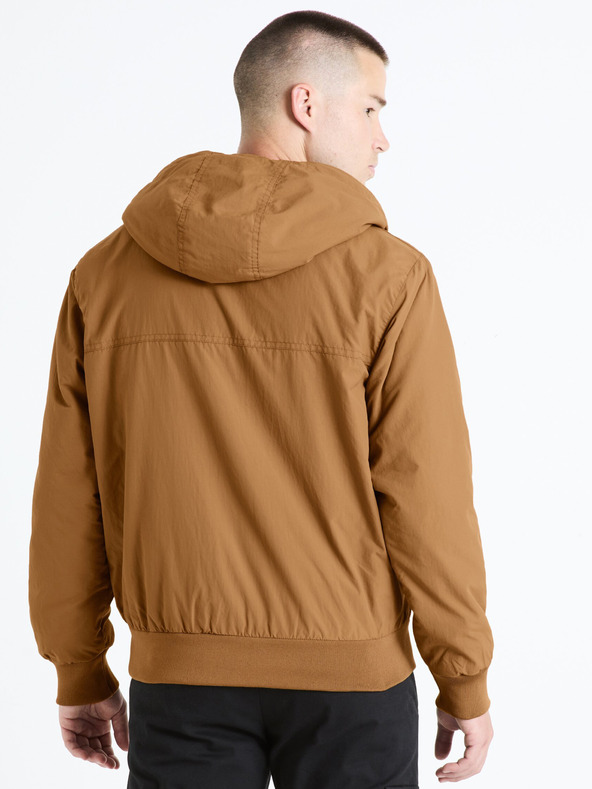 Celio Кафяво мъжко яке Celio Fuhoodie2