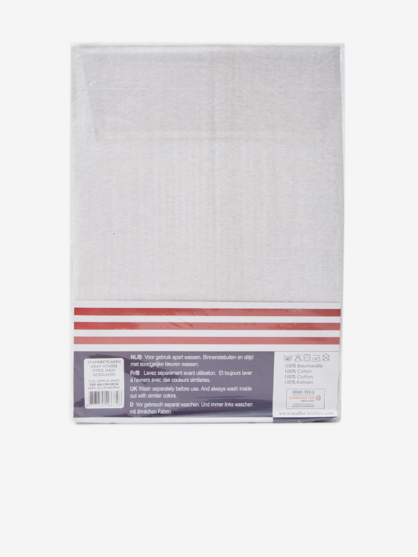 Good Morning 60 x 120 cm - Бял чаршаф от еластично трико Good Morning