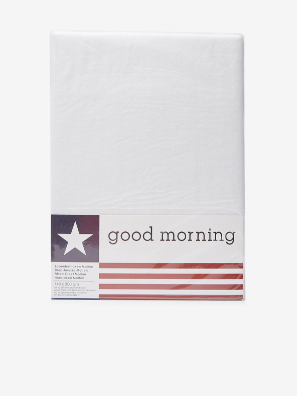 Good Morning 140x200 Бял защитен чаршаф Good Morning