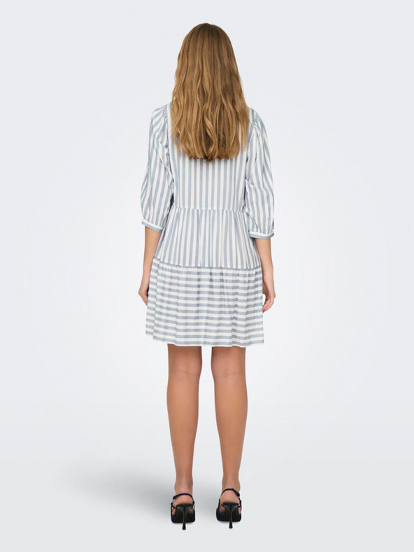 ONLY Синя и бяла дамска рокля на райета ONLY Kaya